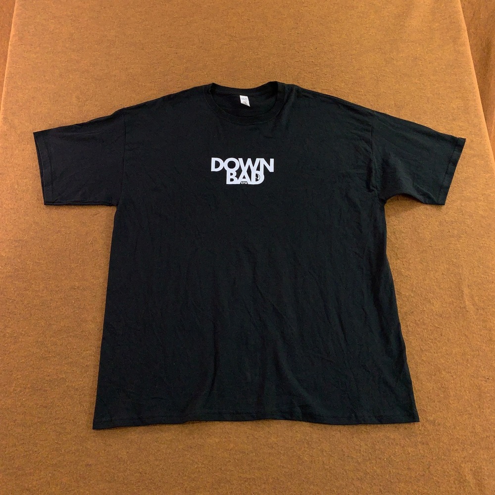 M&O Gold Mens XXL Black Down Bad RPM Graphic T-Shirt New